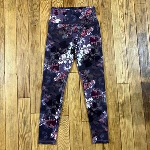 Balance Collection Floral Leggings Purple Bloom High Rise